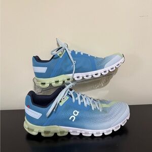 On Running Sky Blue and Mint Sneakers